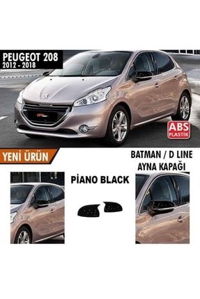 Peugeot 208 2012 2018 Yarasa Ayna Kapağı Piano Black Ayna 63465