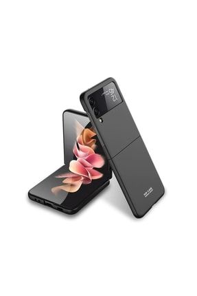 Samsung Galaxy Z Flip 3 Için Mat Yüzey Sert Plastik Kılıf - Siyah 1071202359067