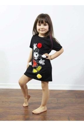 Ponponlu Kız Çocuk Elbise 000112
