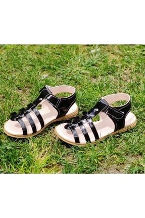 Frh-5 Kız Çocuk Günlük Sandalet (1 BEDEN BÜYÜK ALINIZ) Siyah SNLT537ESNL2003