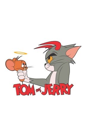 Tom Ve Jerry Head Araba Sticker Motor Bisiklet Laptop Sticker Etiket Çıkartma OKST031