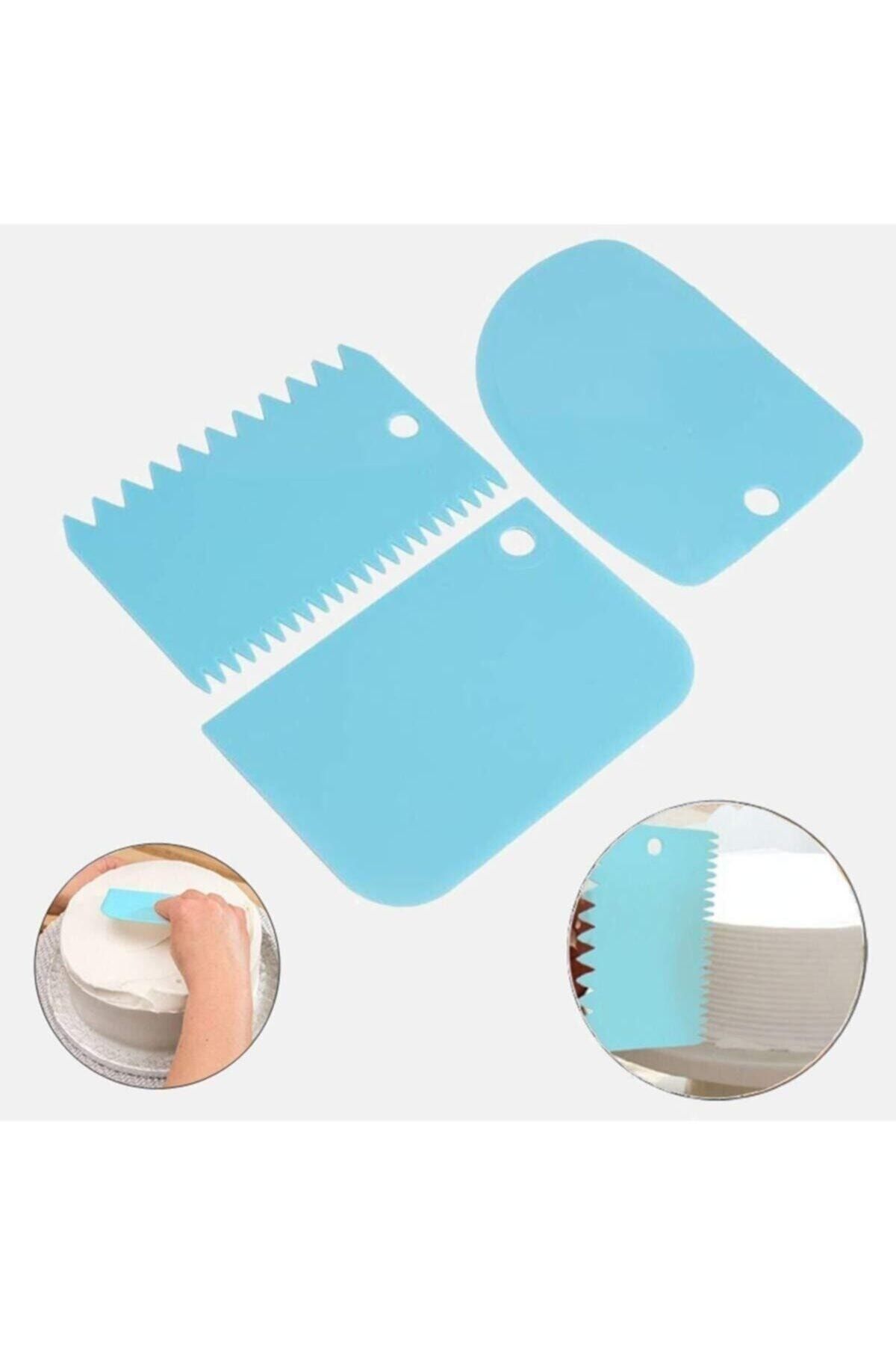 SAVORYHOME-Practical 3-Piece Dough Scraper Cutter Decorator Set 1