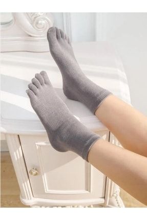 4 Adet Parmaklı Hijyenik Mantar Çorap %80 Pamuklu Kampanya St3543534ç5