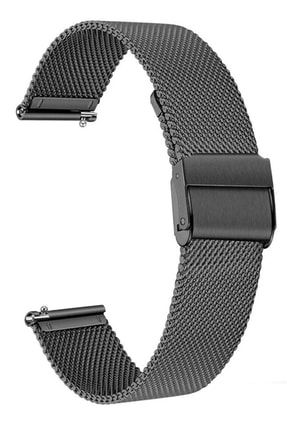Samsung Galaxy Watch 3 41mm Saat Uyumlu Füme Renk Paslanmaz Çelik Hasır Saat Kordonu TB-SMS-WTCH-3-41HASIR