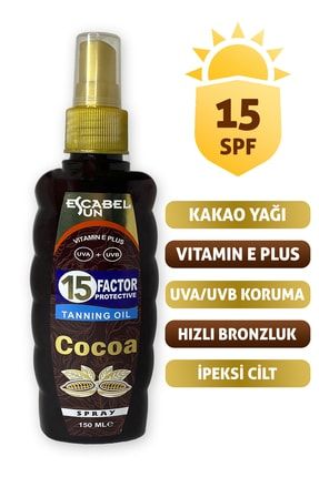 Ideal Bronzluk Kakao 15 Spf Güneş Yağı & Bronzlaştırıcı - Ipeksi Cilt E Vitamini 150 Ml 15 spf kakao