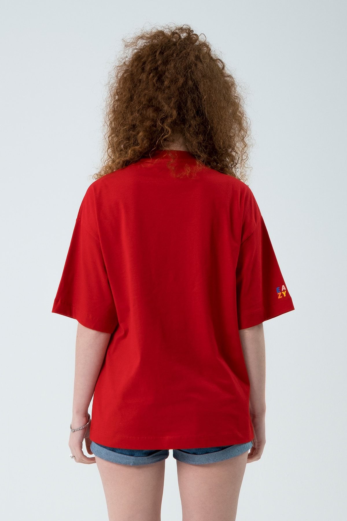 Eazy Co-Eazy Red Keep Growing Unisex Extra Oversize Printed Short Sleeve T-shirt 3