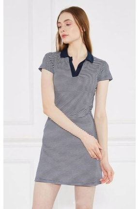 Lacivert Kadın Pike Elbise HGL22SS06001
