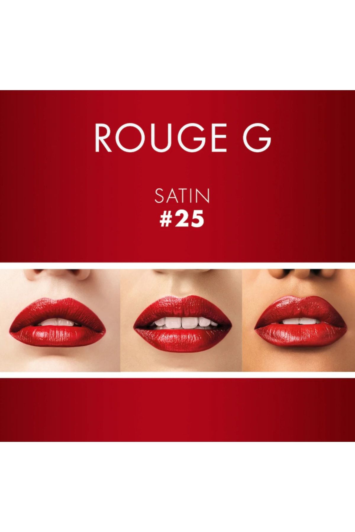 Guerlain رژ لب مات ساتنی Rouge G حجیم کننده و نرم کننده لب ها رنگ قرمز آلبالویی شماره 25