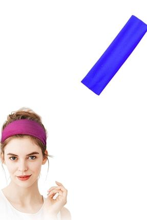 Spor Bandı Yoga Saç Bantları Koşu Bandı Headband Unisex Saks Mavi 1 Adet 757SIND099