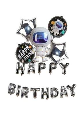 Uzay Tema Doğum Günü Happy Birthday Balon Seti uzayhappyset