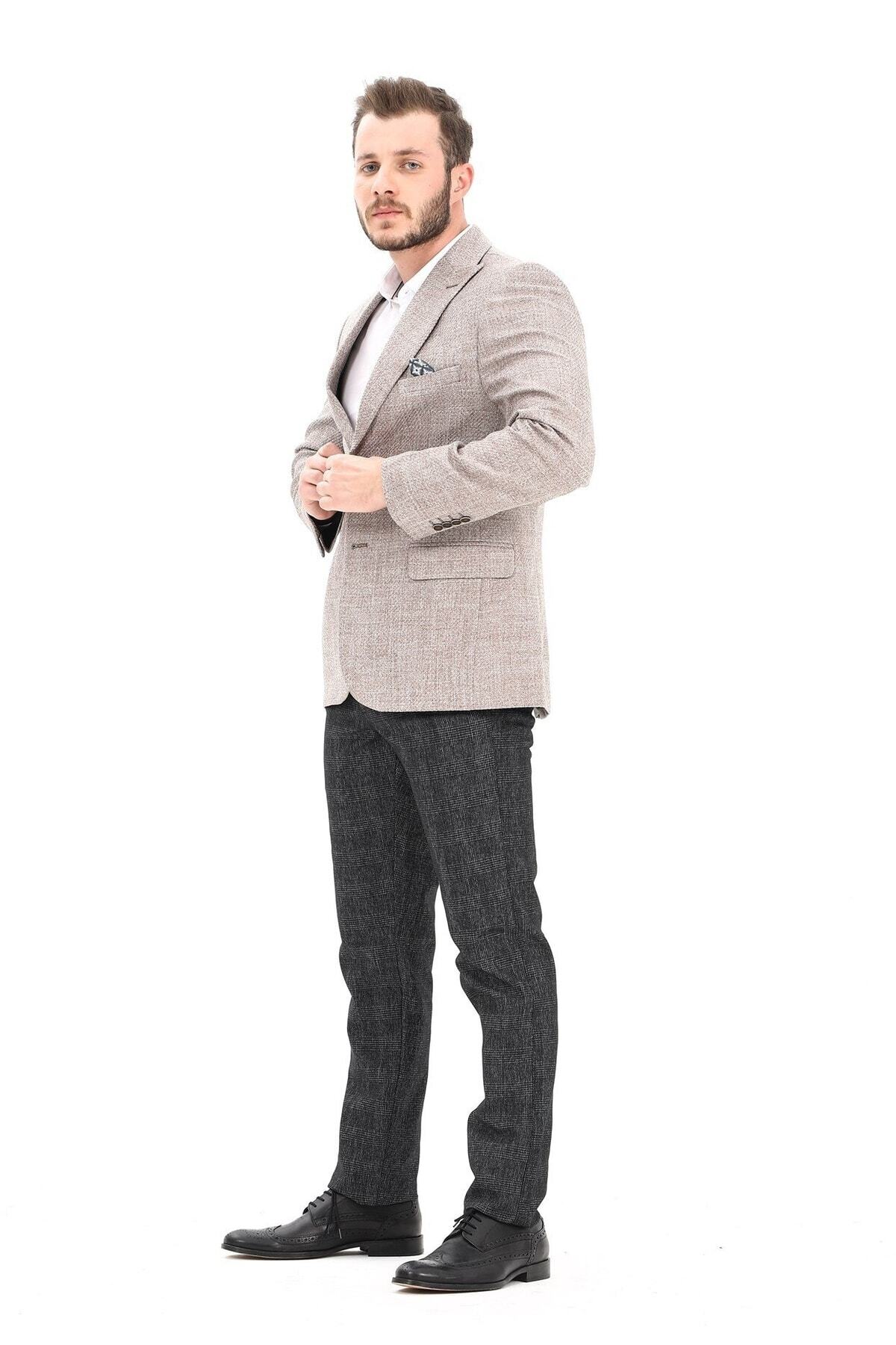 ژاکت مردانه قهوه ای ModaPlaza | E20KGLP5037CKT اورجینال - تصویر 4