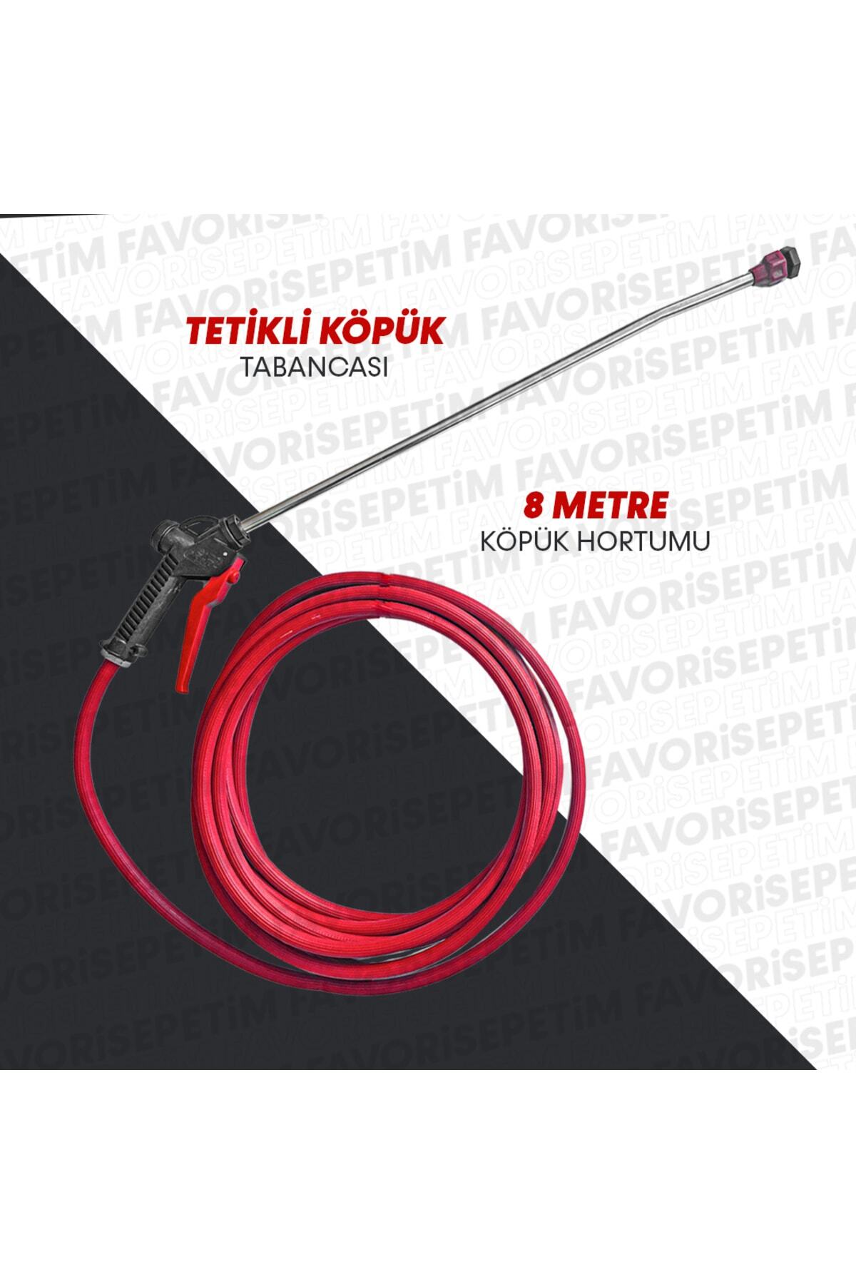 Nitroks Profesyonel Tanklı Köpük Püskürtme Tankı Için 8 Metre Köpük Hortumu Ve Köpük Tabancası