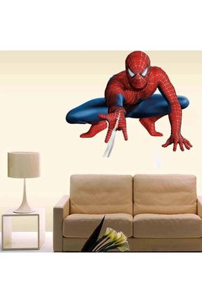 Marvel Spiderman 3d Çizim Çocuk Odası Duvar Sticker KTDOA1107