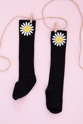 Çiçekli Armalı Kız Bebek Çorap - (0-18 Ay) 200004KW
