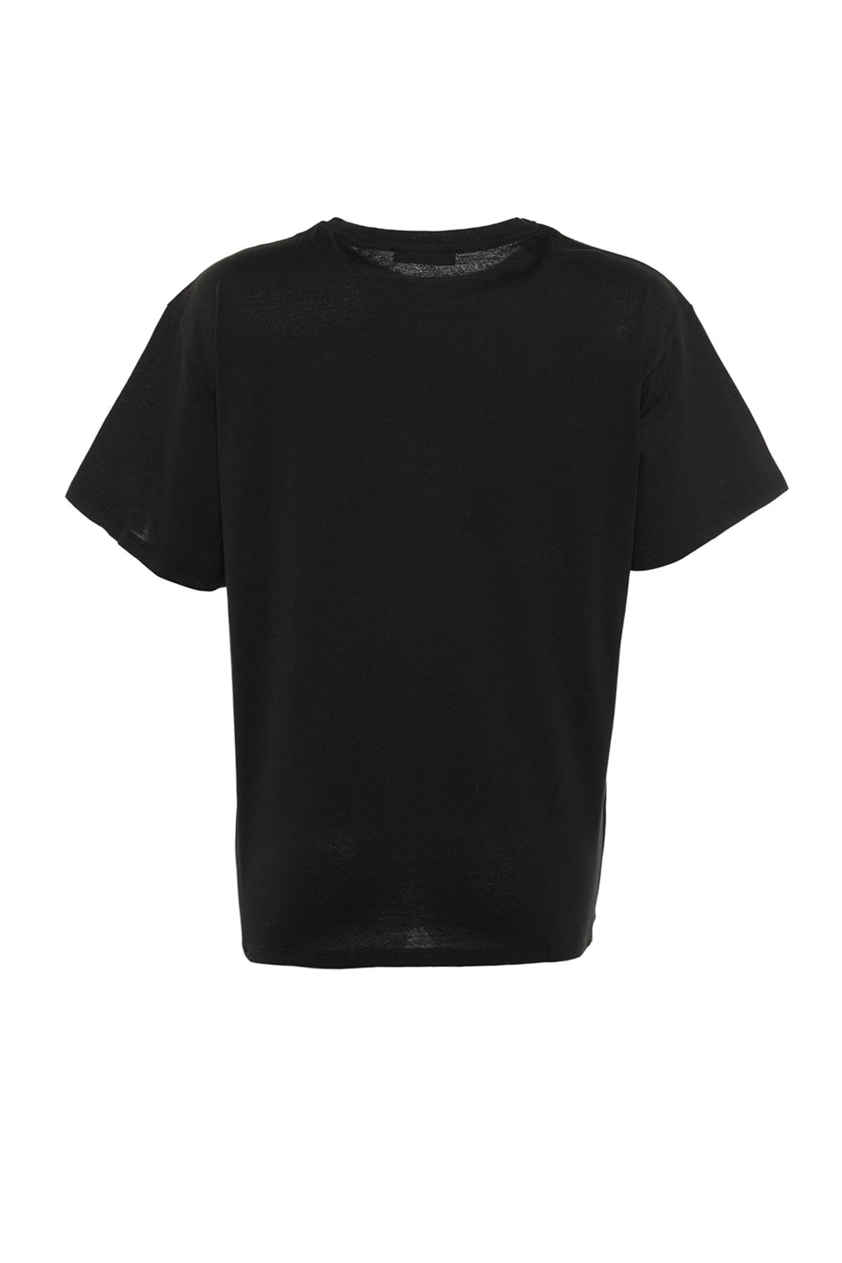 Trendyol Collection-Schwarzes Oversize-T-Shirt aus 100 % Baumwolle mit Rundhalsausschnitt – TWOSS20TS0134 13
