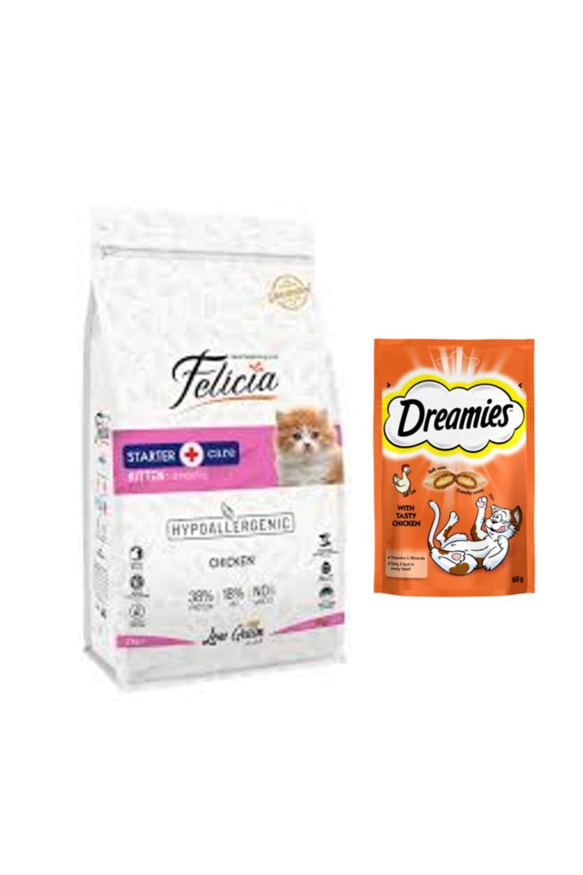 Felicia Kitten Az Tahilli Tavuklu Yavru Kedi Mamasi 2 Kg Dreamies Tavuklu Kedi Odul Mamasi 60gr Fiyatlari Ozellikleri Ve Yorumlari En Ucuzu Akakce