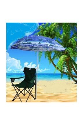 Plaj Şemsiyesi Baskılı Desenli Plaj Bahçe Teras Piknik Şemsiyesi PLAJ ŞEMSİYESİ