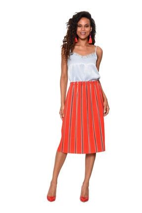 Kadın Diz Altı Etek Midi Length Basic Soft Skirt