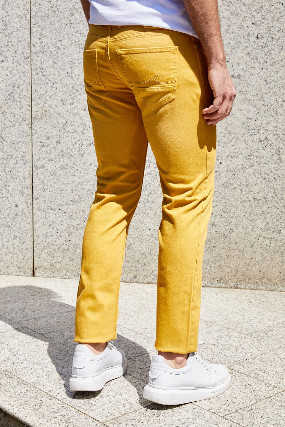 Sateen Men Jeans Yellow Slim Trendyol