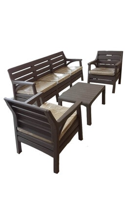 Santana Capuccino Bahce Ve Balkon Seti 3lu Oturma Grubu Trendyol