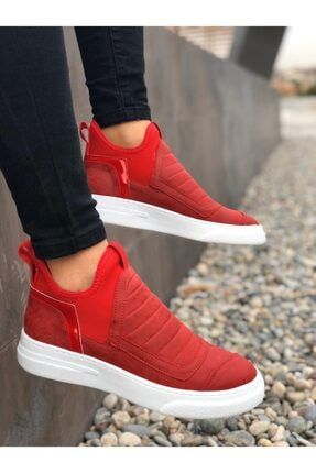 L A Polo Erkek Gunluk Sneakers Kalin Taban Full Kirmizi Spor Ayakkabi Trendyol