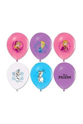 Frozen Elsa Anna Karlar Ülkesi Baskılı Balon 10 Adet ECE136