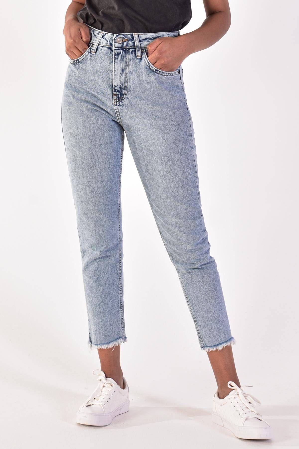 Addax Kadin Acik Kot Rengi Paca Detayli Jean Pantolon Pn6721 Adx 0000022097 Trendyol