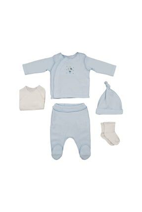 Idil Baby 4 Lu Erkek Bebek Mavi Tulum Seti 13583 Trendyol