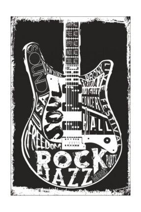 Gitar Retro Vintage Ahşap Poster 20340043