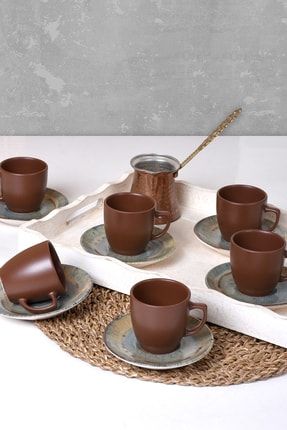 Karaca Terra Bronz 6 Kisilik Kahve Fincan Takimi Trendyol