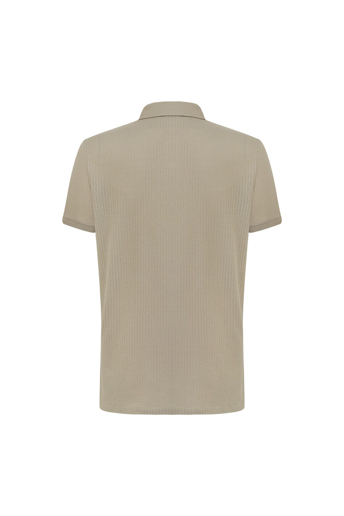 Mudo Erkek Vizon Polo Yaka Dokulu Pamuk T Shirt 371969 Trendyol