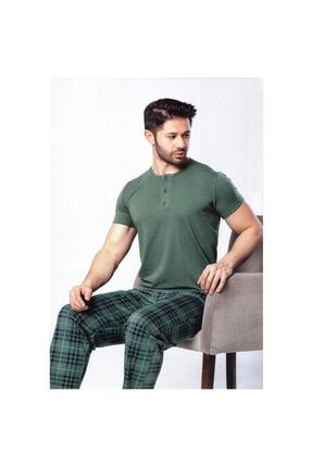Pijamaevi California Baskili Sortlu Kisa Kollu Erkek Pijama Takimi Trendyol