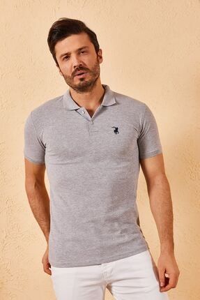 Zafoni Erkek Gri V Yaka T Shirt P 00002575 Trendyol