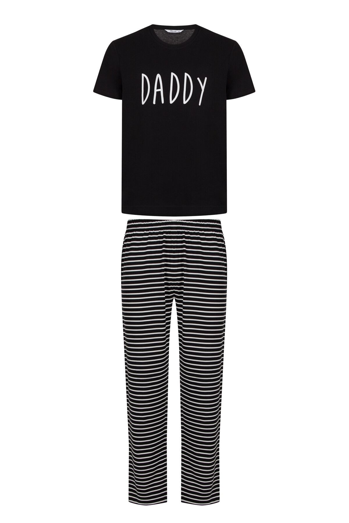 Penti Erkek Siyah Family Dark Ss Pijama Takimi Trendyol