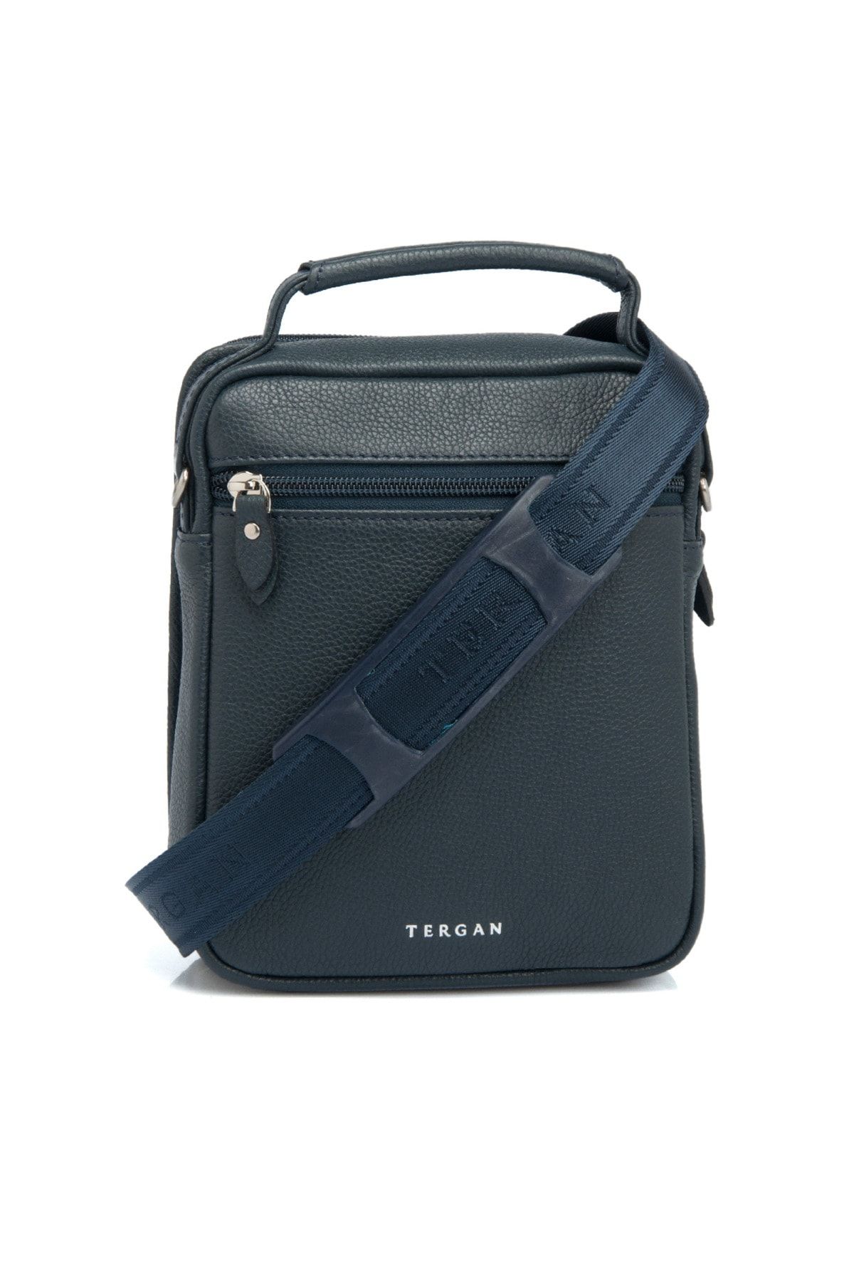Tergan Men s Navy Blue Leather Strap Bag 21393x86 Trendyol