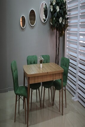 Yzc Mutfak Masa Sandalye Takimi 4 Kisilik Acilir Ahsap Kelebek Masa Ceviz Trendyol