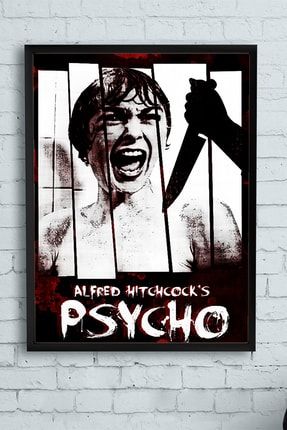Psycho Film Afişi Çerçeveli Tablo 3 (50x70cm) PSTRMNYC11384