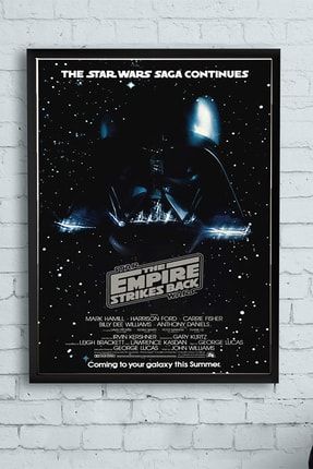 Star Wars The Empire Strikes Back-yıldız Savaşları Imparator Film Afişi Çerçeveli Tablo 2 (50x70cm) PSTRMNYC11623
