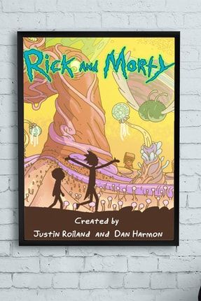 Rick And Morty - Rick Ve Morty Dizi Afişi Çerçeveli Tablo (21x30cm) PSTRMNYC11848