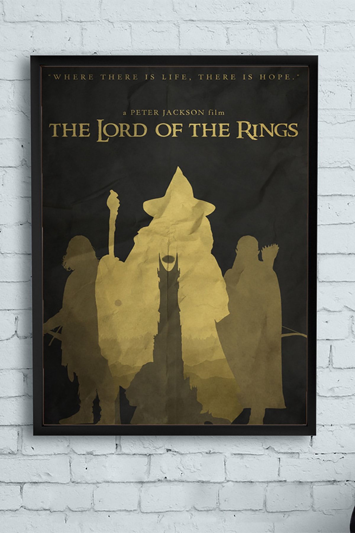 Postermanya The Lord Of The Rings -yüzüklerin Efendisi Film Afişi Çerçeveli Tablo 4 (50x70cm)