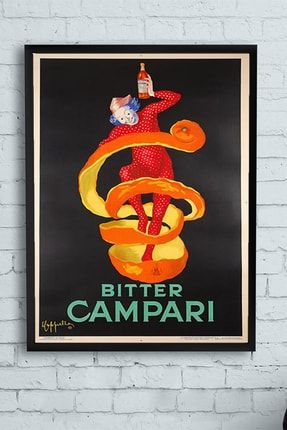 Bitter Campari Vintage Çerçeveli Tablo (40x50cm) PSTRMNYC10240