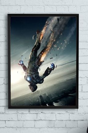 Iron Man-demir Adam Film Afişi Çerçeveli Tablo 3 (50x70cm) PSTRMNYC10784