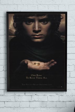 The Lord Of The Rings -yüzüklerin Efendisi Film Afişi Çerçeveli Tablo (50x70cm) PSTRMNYC11728