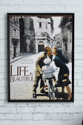 Life Is A Beautiful-hayat Güzeldir Film Afişi Çerçeveli Tablo (50x70cm) PSTRMNYC10195