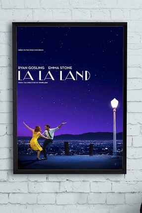 La La Land - Aşıklar Şehri Film Afişi Çerçeveli Tablo (40x50cm) PSTRMNYC11852