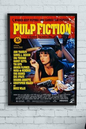 Pulp Fiction-ucuz Roman Film Afişi Çerçeveli Tablo (30 X 40cm) PSTRMNYC11390