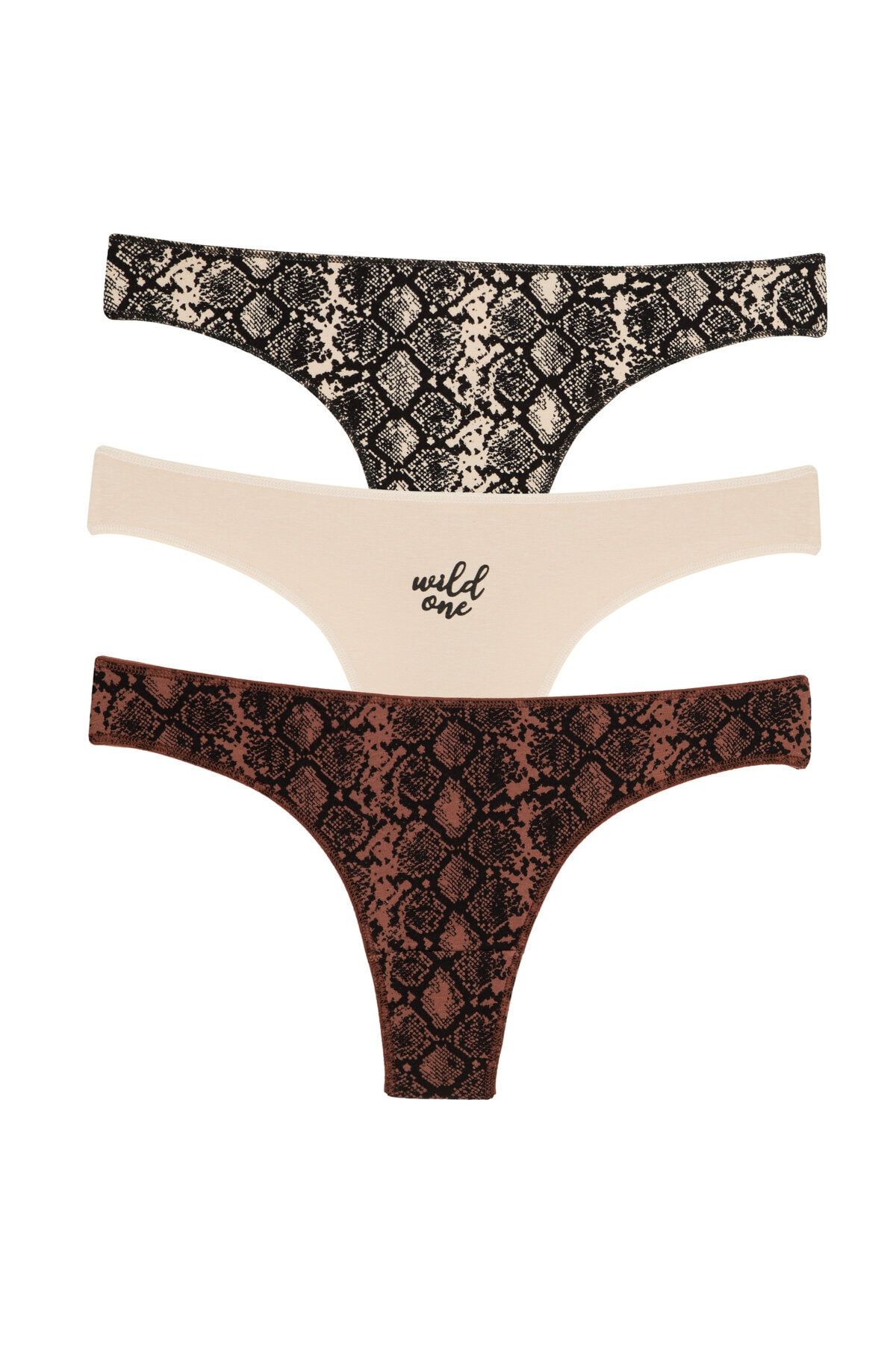 Penti Kadin Cok Renkli Wild One 3 Lu String Trendyol