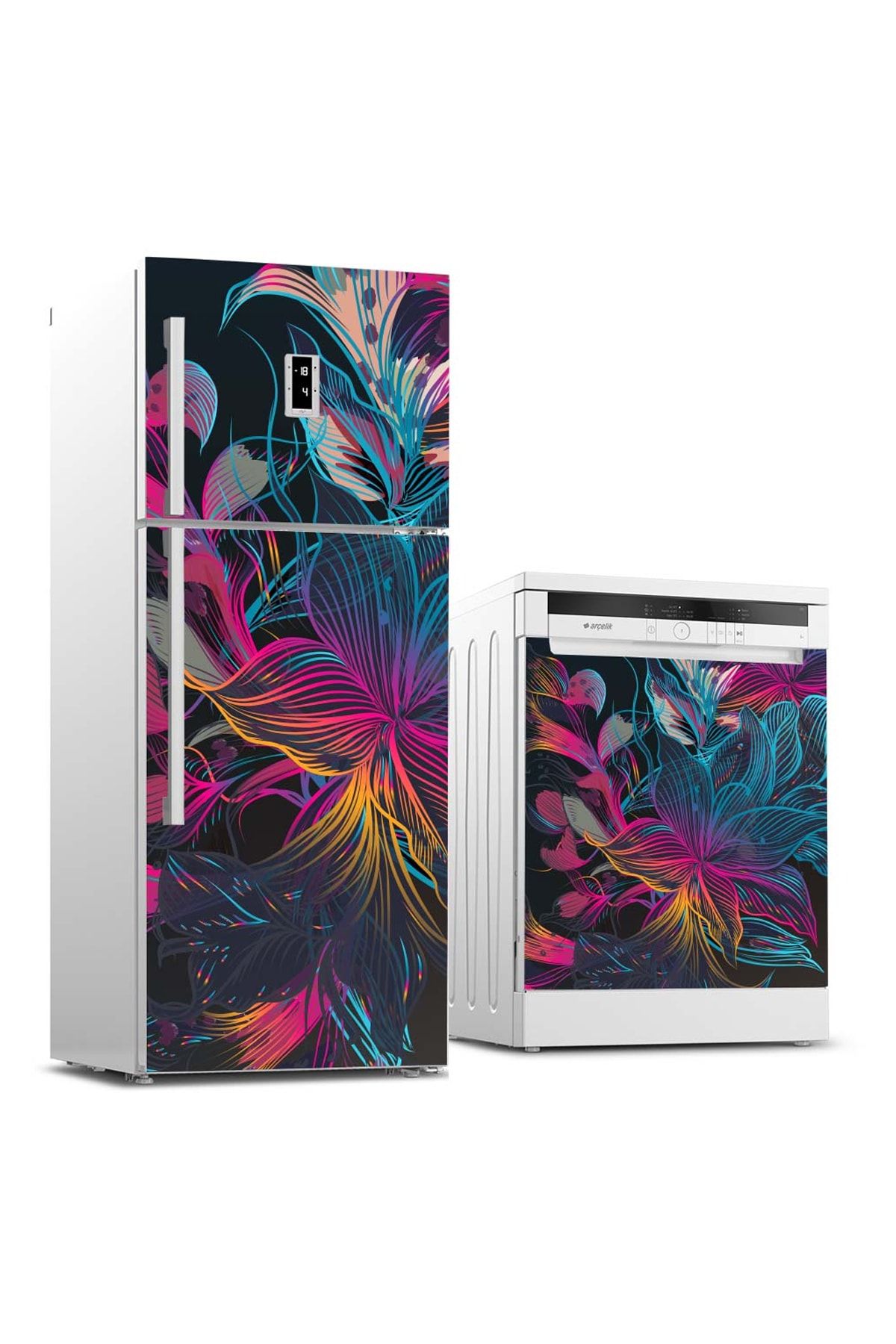 Tilki Dünyası-Autocolant pentru set de frigider și mașină de spălat vase 0171 1