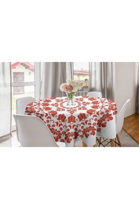 Rengirenk Bohem Yuvarlak Masa Ortusu Romantik Ve Cicekli Temada Mandala Trendyol