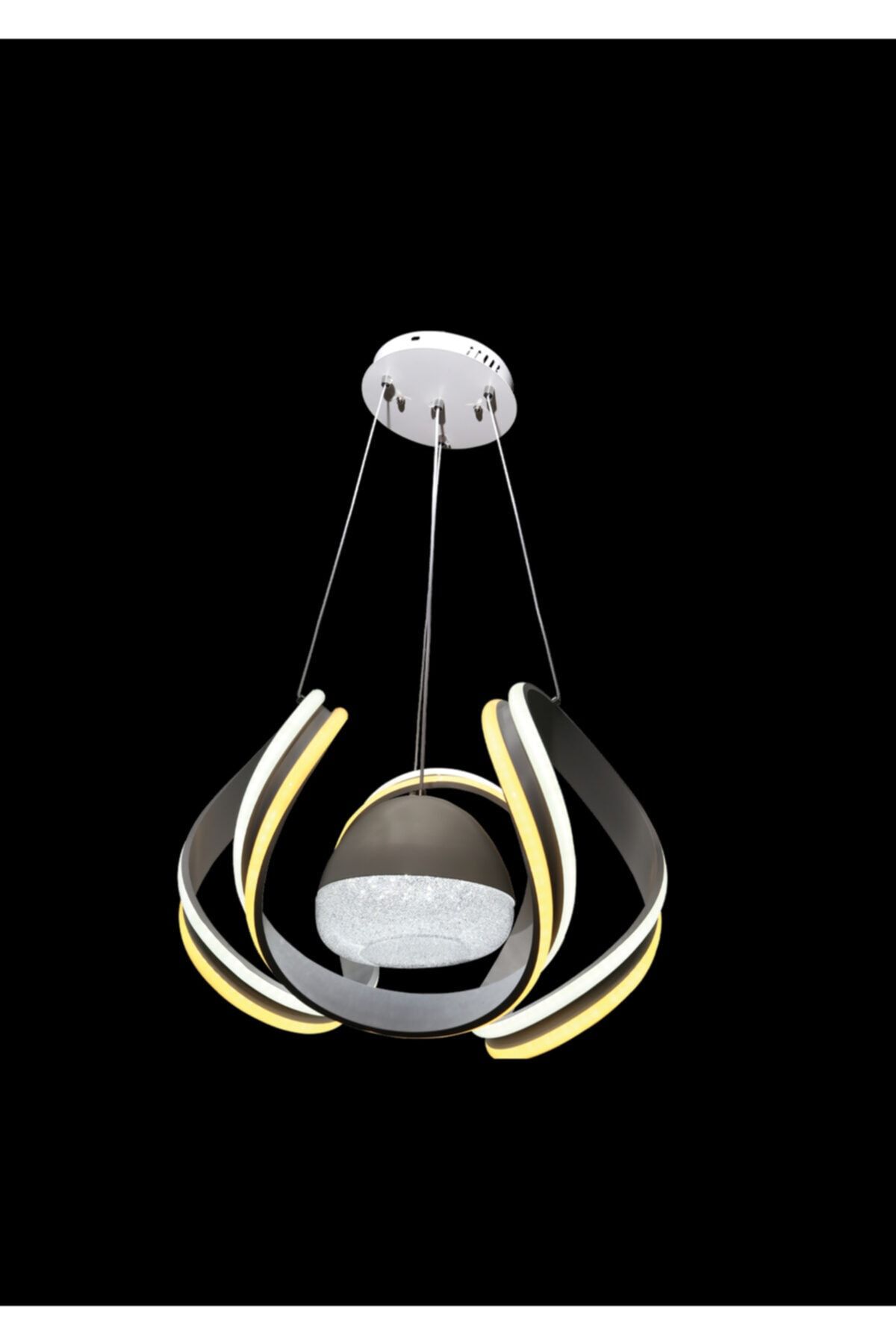 sheycher avize uc renk yanan sarkit led avize modern ledli salon tavan avizesi fiyati yorumlari trendyol